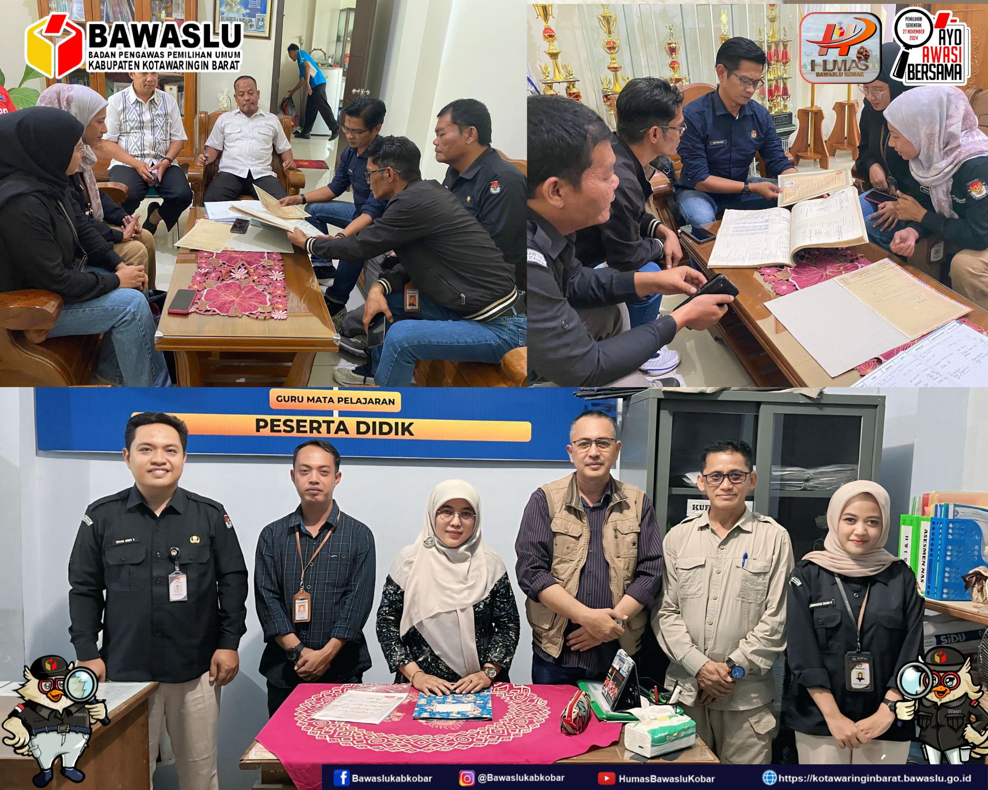 Foto pelaksanaan Pengawasan Verifikasi Administrasi Bakal Calon Bupati di masing-masing sekolah