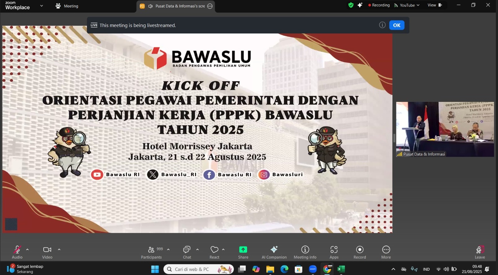 Foto Kick Off Orientasi PPPK Tahun 2025 yang diikuti secara daring