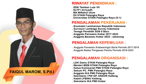 Anggota Bawaslu Kobar Divisi HP2H