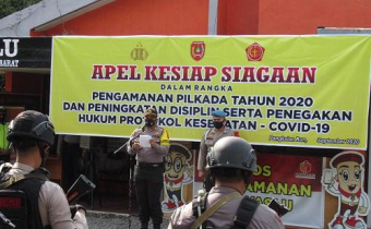 Apel Bersama Dalam Rangka Pengamanan PILKADA Tahun 2020 dan Peningkatan Disiplin Serta Penegakan Hukum Protokol Kesehatan - Covid-19